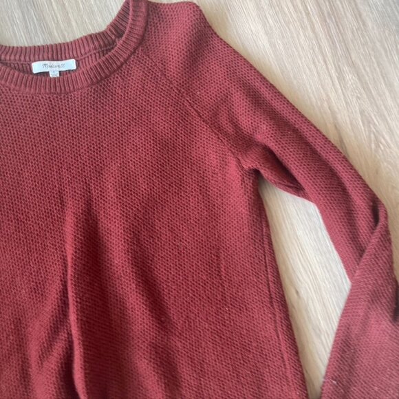 Madewell splitback maroon knit Sweater Small - Picture 5 of 10